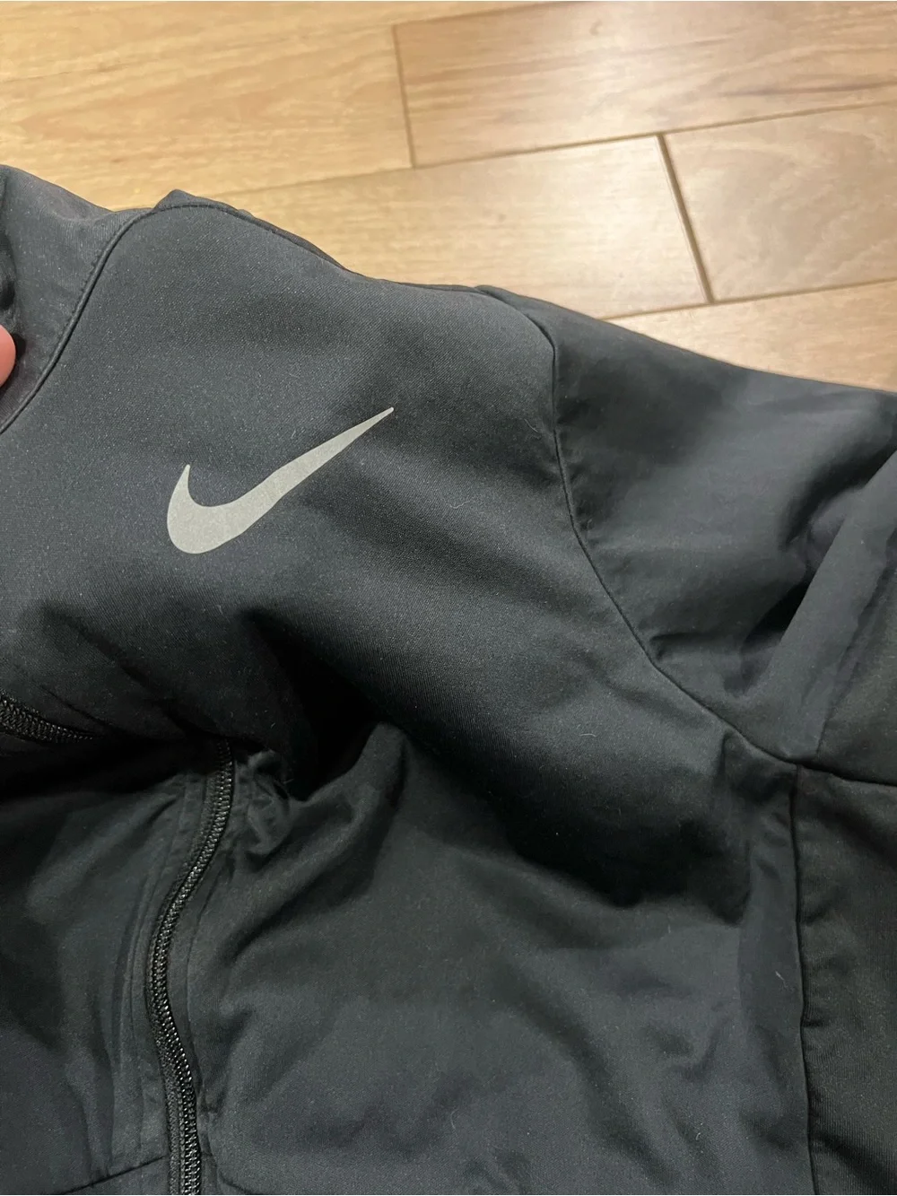 Nike Womens Black Full Zip Element Dri-FIT Running Athletic Jacket Size Small
